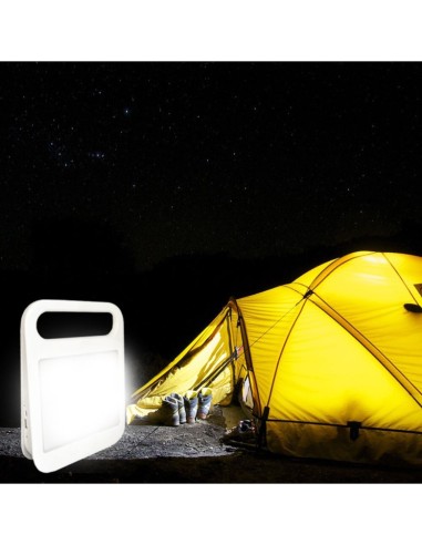 Tragbarer Solar-LED-Strahler - 4W - Powerbank + USB wiederaufladbar