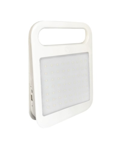 Tragbarer Solar-LED-Strahler - 4W - Powerbank + USB wiederaufladbar