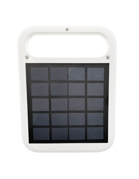 Tragbarer Solar-LED-Strahler - 4W - Powerbank + USB wiederaufladbar