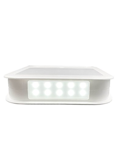 Tragbarer Solar-LED-Strahler - 4W - Powerbank + USB wiederaufladbar