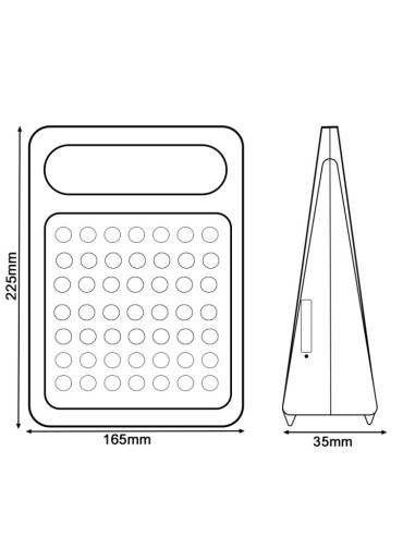 Tragbarer Solar-LED-Strahler - 4W - Powerbank + USB wiederaufladbar