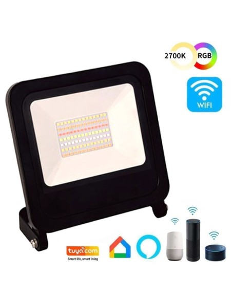 LED Flutlichtstrahler 30W SMART Wifi RGB+CCT - Dimmbar