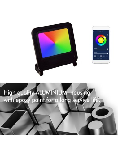 LED Flutlichtstrahler 30W SMART Wifi RGB+CCT - Dimmbar