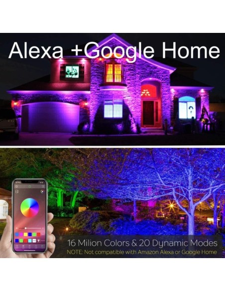 LED Flutlichtstrahler 50W SMART Wifi RGB+CCT - Dimmbar