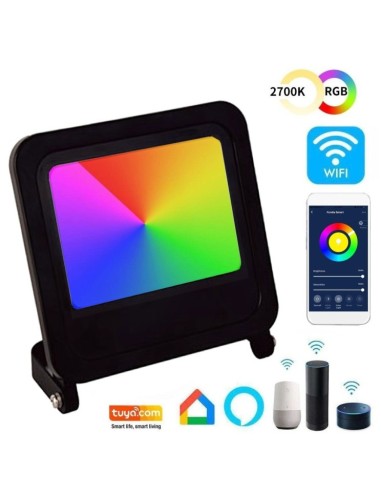 LED Flutlichtstrahler 50W SMART Wifi RGB+CCT - Dimmbar