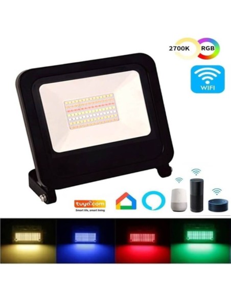 LED Flutlichtstrahler 50W SMART Wifi RGB+CCT - Dimmbar