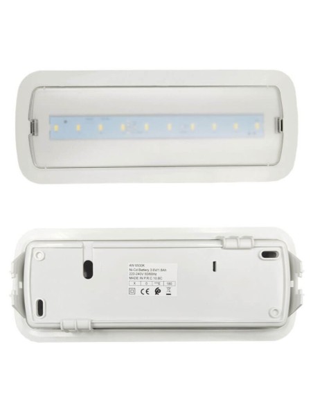 4W LED Notlicht Decke + Option - IP20 - 6500K