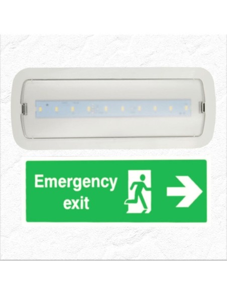 4W LED Notlicht Decke + Option - IP20 - 6500K