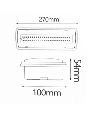 4W LED Notlicht Decke + Option + Kit Dauerlicht - IP65 6000K