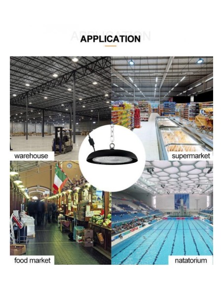 Industrielle LED-Hallenleuchte 200W UFO - NEW TITAN CCT - CHIP LUMILEDS SMD 2835