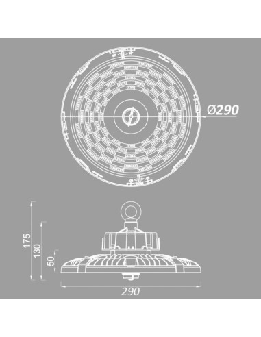 SAMSUNG LED Hallenstrahler (150W-100W-80W Einstellbar) 3CCT