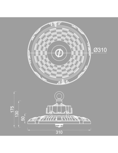SAMSUNG LED Hallenstrahler (200W-150W-100W Einstellbar) 3CCT
