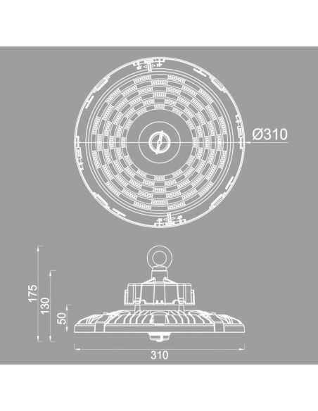 SAMSUNG LED Hallenstrahler (200W-150W-100W Einstellbar) 3CCT