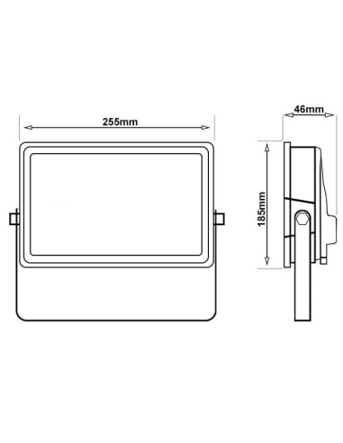 LED Flutlichtstrahler 100W NEW AVANT BLACK - CCT WÄHLBARE FARBE
