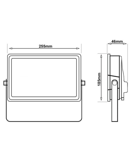 LED Flutlichtstrahler 100W NEW AVANT BLACK - CCT WÄHLBARE FARBE