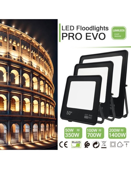 Aussen-LED-Strahler 100W - CCT - EVO PRO - Lumileds-Chip