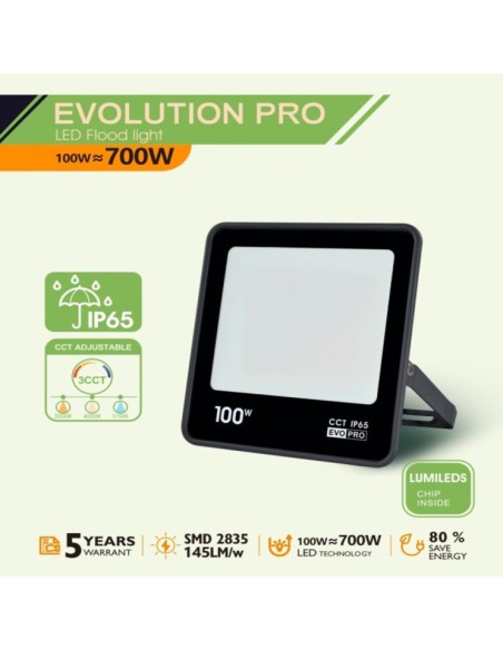 Aussen-LED-Strahler 100W - CCT - EVO PRO - Lumileds-Chip