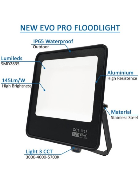 Aussen-LED-Strahler 100W - CCT - EVO PRO - Lumileds-Chip