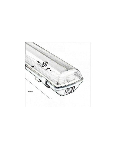 LED Anzeige IP65 für zwei Rohre 60 cm versiegelt