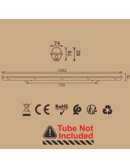 Wasserdichter Schirm IP65 LED Röhre 120cm