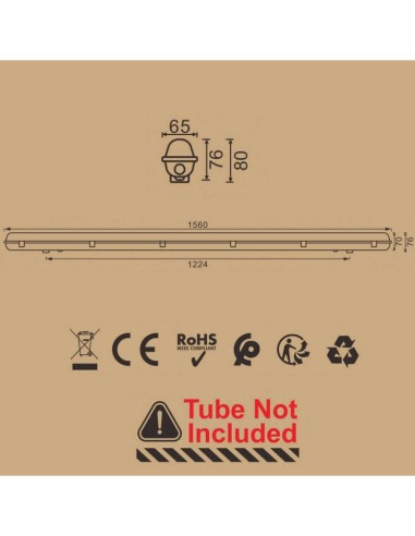 wasserdichter Schirm IP65 LED Röhre 150cm