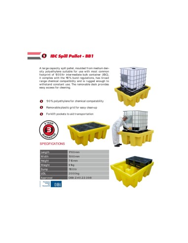 IBC-Auffangpalette (mit Gitterrost)