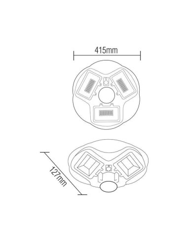 LED-Straßen-Solarlampe COMBAT-150 150W 6400K Schwarz