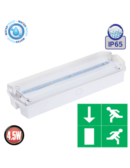 LED Notleuchte mit Aufkleber-Set HENRY 4,5W 30.000 Stunden