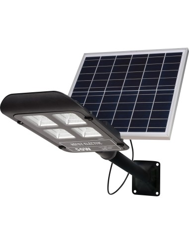 LED Solar Straßenlaterne LAGUNA-50 50W 6400K Schwarz