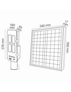 LED Solar Straßenlaterne LAGUNA-50 50W 6400K Schwarz 2