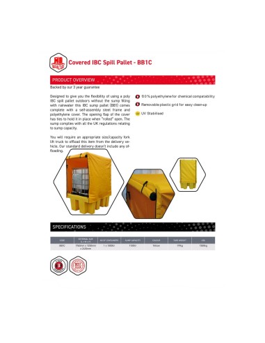 IBC Weichabgedeckte Auffangpalette 1150L Wanne