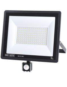 LED Flutlicht-Aussenstrahler mit PIR-Sensor LEON/S-100 100W 6400K IP65 Schwarz
