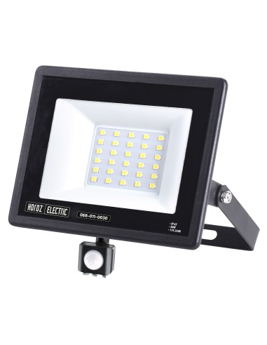 LED Flutlicht-Aussenstrahler mit PIR-Sensor LEON/S-30 30W 6400K IP65 Schwarz