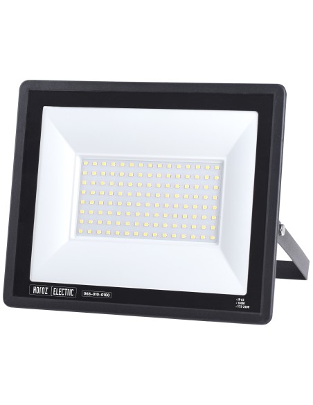 LED Flutlicht-Aussenstrahler LEON-100 100W Schwarz 6400K IP65