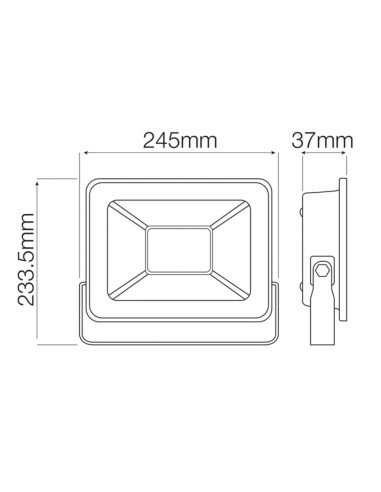 LED-Projektor-Strahler LEON-100 100W Weiß 6400K IP65