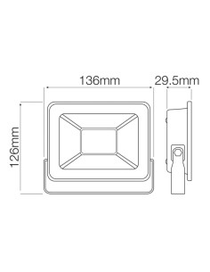 LED-Projektor-Strahler LEON-30 30W Weiß 6400K IP65 2