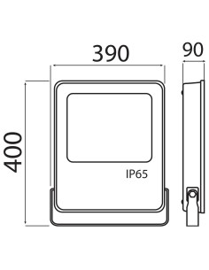 LED-Projektor LEOPAR-200 200W Schwarz 6400K IP65 2