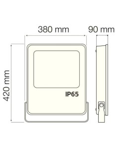 LED-Projektor LEOPAR-300 300W Schwarz 6400K IP65 2