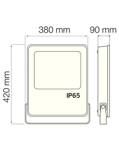 LED-Projektor LEOPAR-300 300W Schwarz 6400K IP65