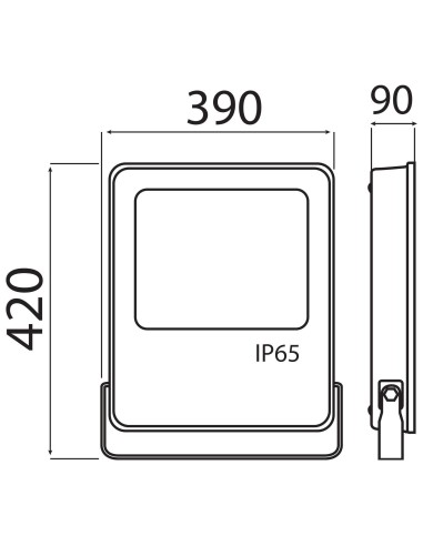LED-Projektor LEOPAR-400 400W Schwarz 6400K IP65