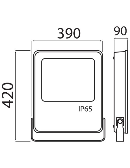 LED-Projektor LEOPAR-400 400W Schwarz 6400K IP65
