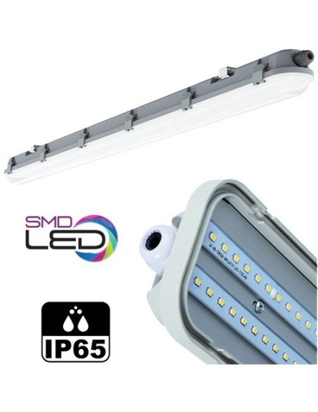 LED-Chip Feuchtraum-Wannenleuchte MEDUSA-18 18W 60cm 6400K IP65