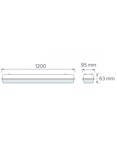 LED-Chip Feuchtraum-Wannenleuchte MEDUSA-36 36W 120cm 6400K IP65