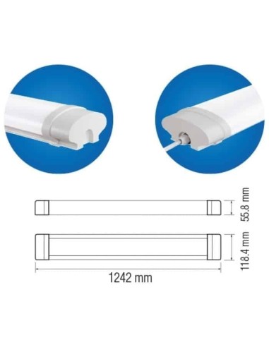 LED Wasserdichte Lampe IP65 OCEAN-72 72W