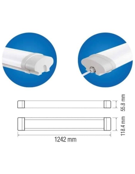 LED Wasserdichte Lampe IP65 OCEAN-72 72W