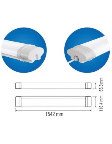 LED-Wasserschutzlampe IP65 OCEAN-90 90W