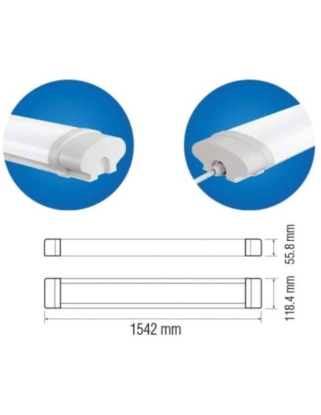 LED-Wasserschutzlampe IP65 OCEAN-90 90W