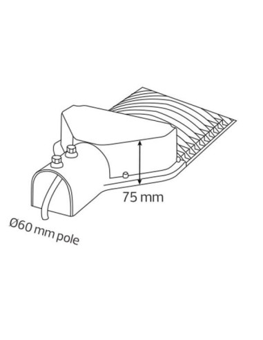 LED Straßenlaterne ORLANDO-100 100W 6400K Schwarz