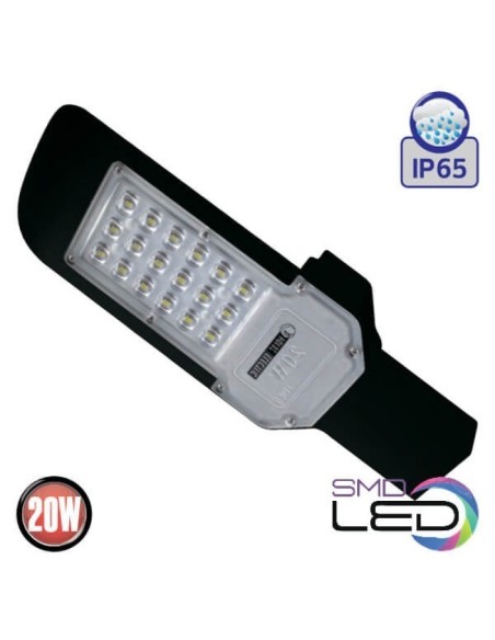 LED-Straßenlaterne ORLANDO-20 20W 6400K Schwarz