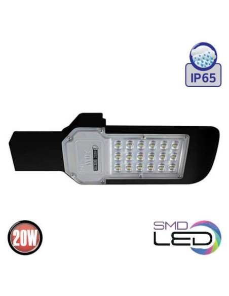 LED-Straßenlaterne ORLANDO-20 20W 6400K Schwarz